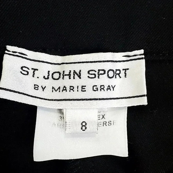 St John Sport By Marie Grey Black With Gold Accents Size 8 - Picture 8 of 10